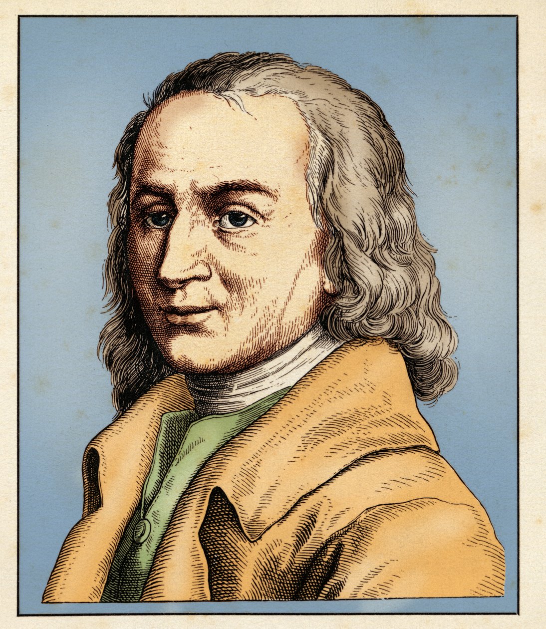 Matthias Claudius (15 augustus 1740-21 januari 1815) 1854 (gravure) door Hugo Bürkner