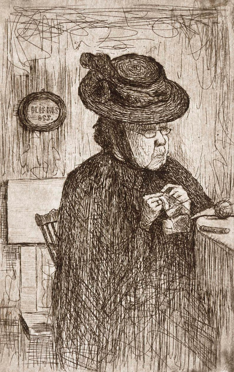 Tante die breit door Hugo Simberg