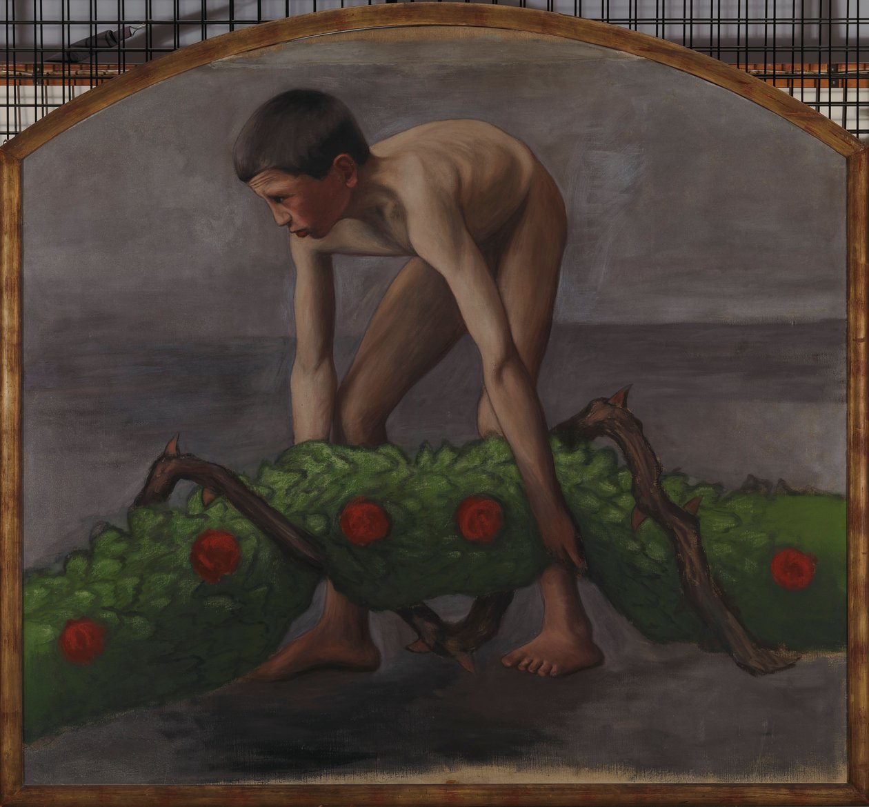 Guirlandedrager; jongen die de krans van het leven draagt, studie voor het fresco van de kathedraal van Tampere door Hugo Simberg