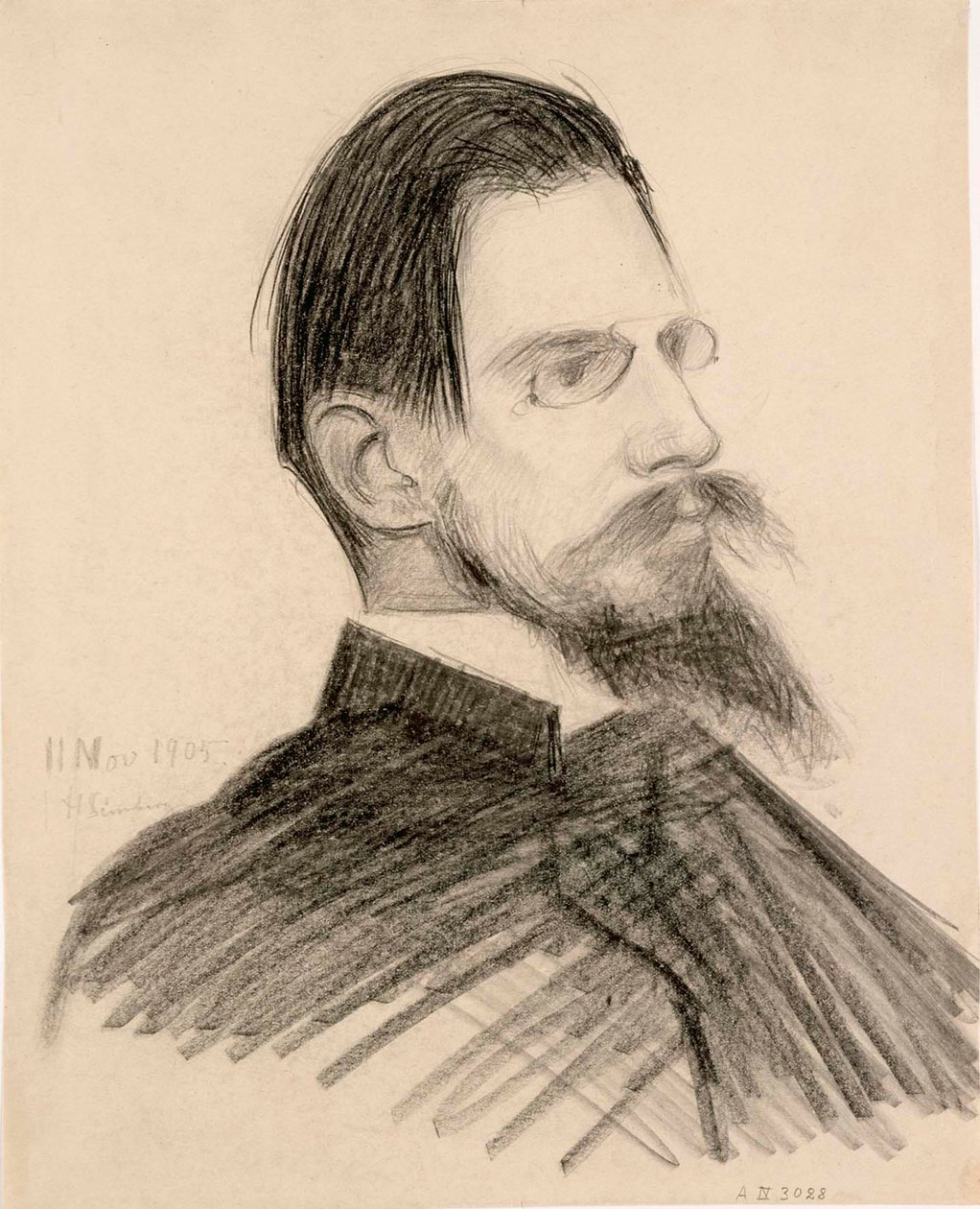 Portret van Otto Donner door Hugo Simberg
