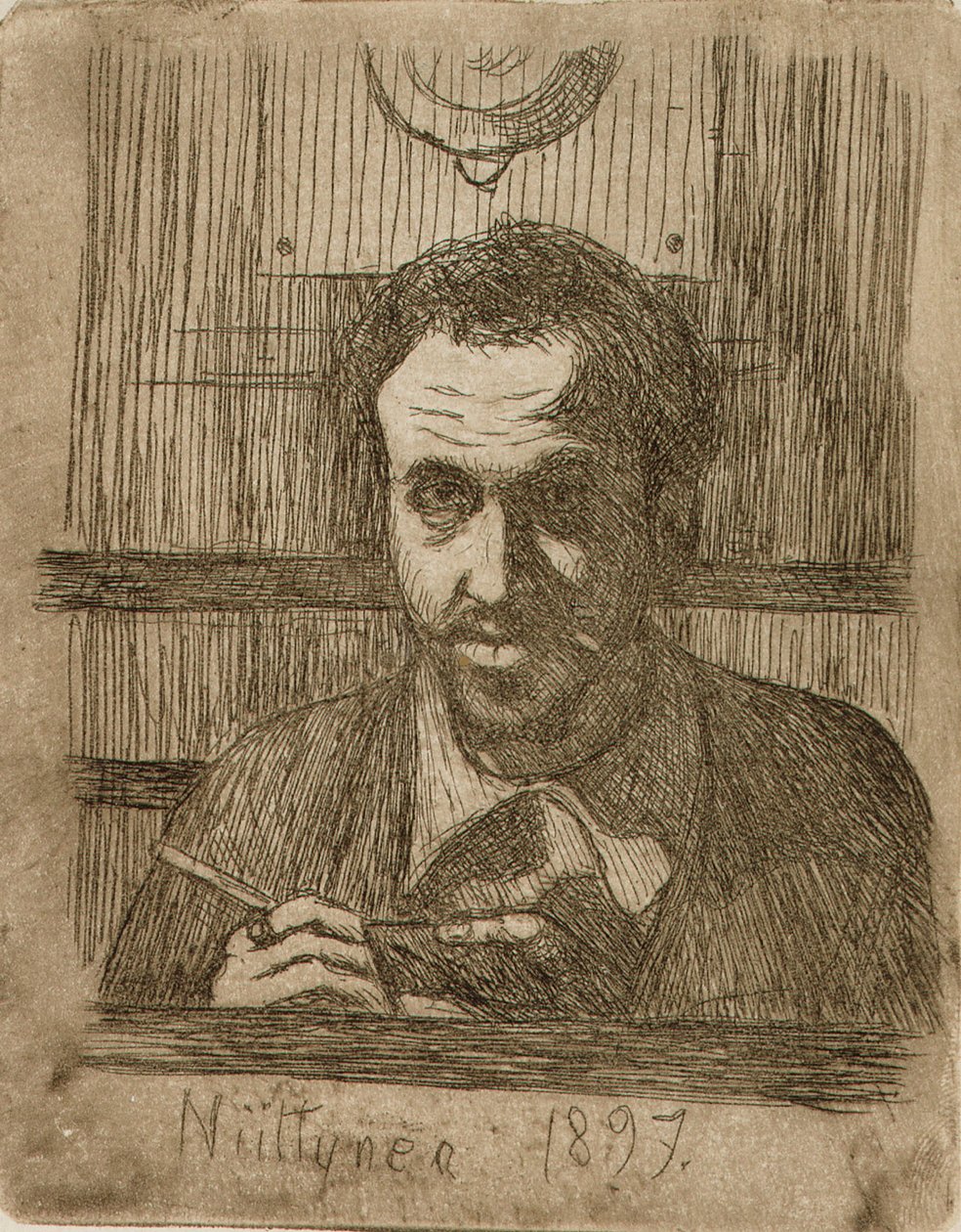 Zelfportret II door Hugo Simberg