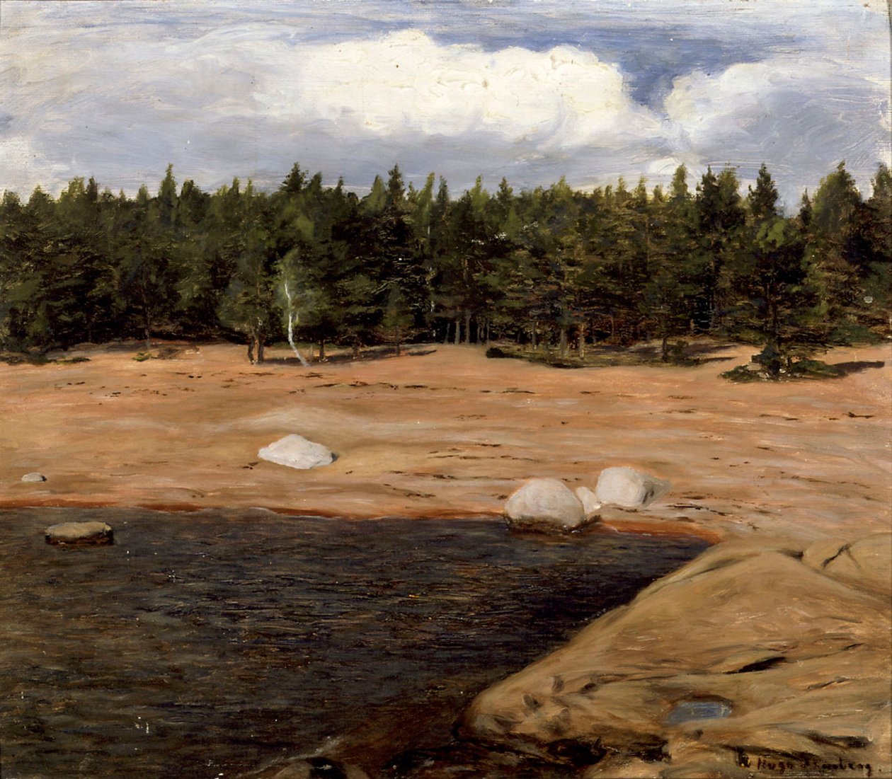 Het strand, Niemenlautta door Hugo Simberg