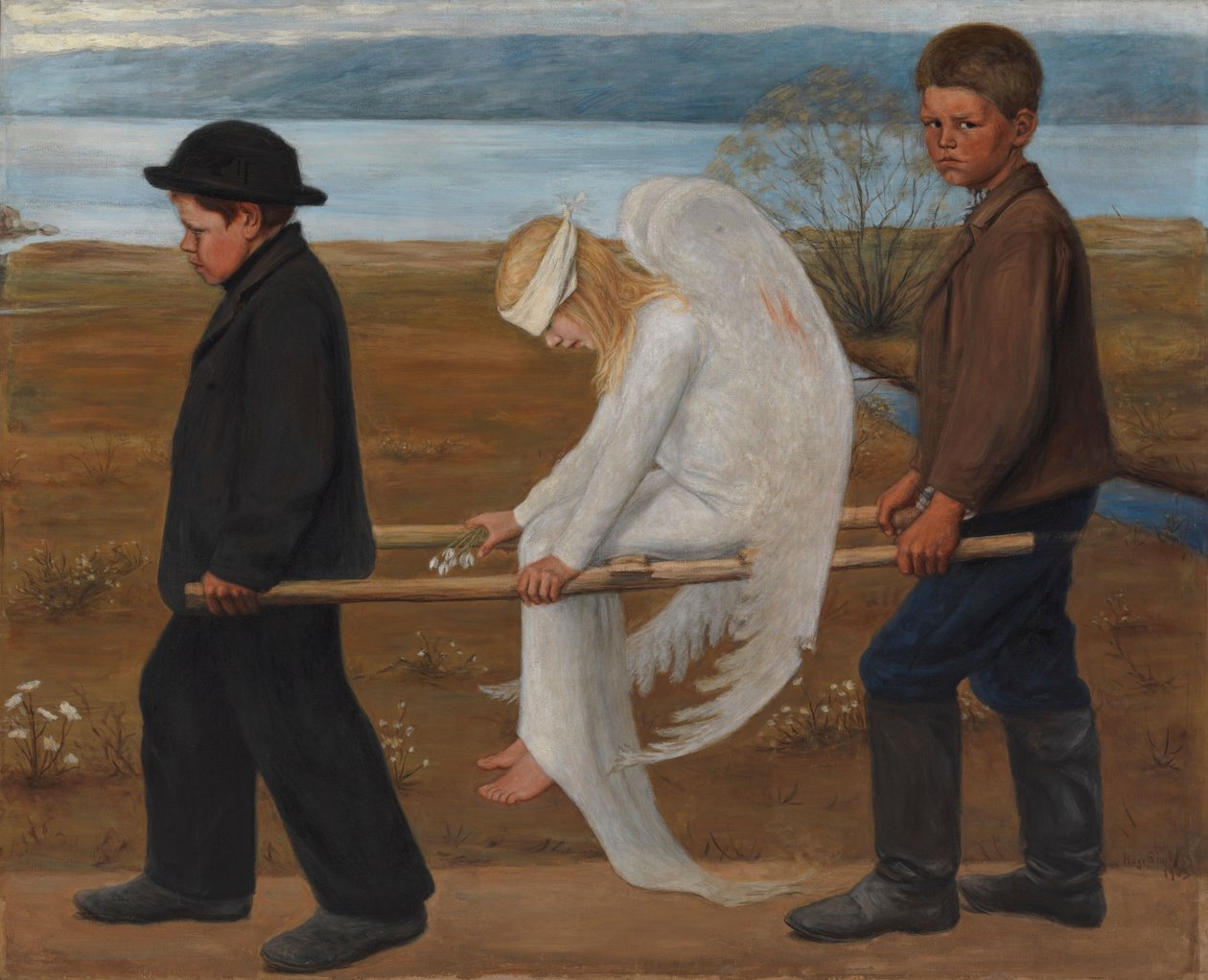 De gewonde engel door Hugo Simberg