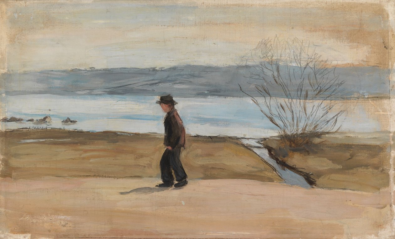 De gewonde engel, landschapsstudie door Hugo Simberg