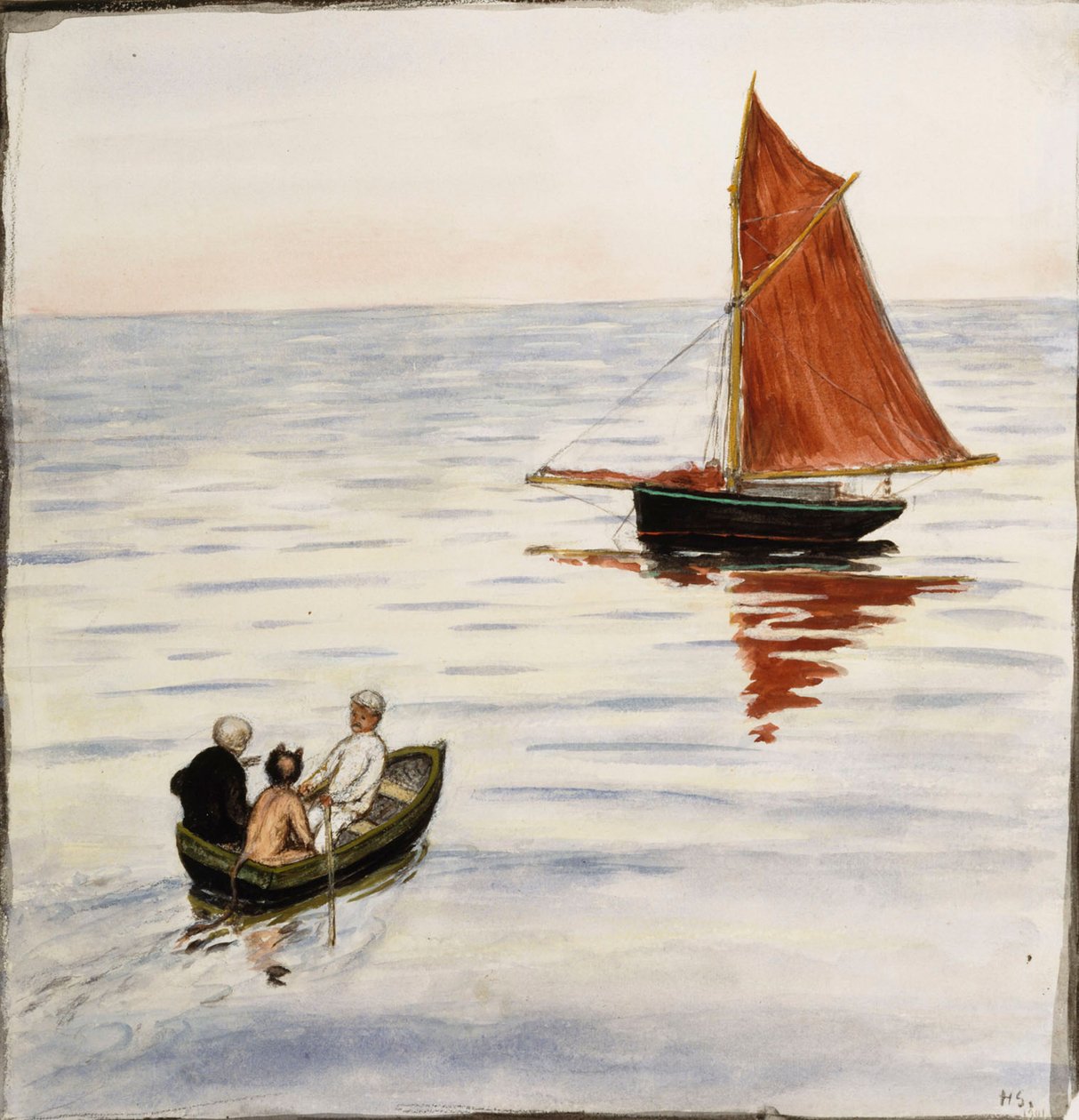 Reisgenoten door Hugo Simberg