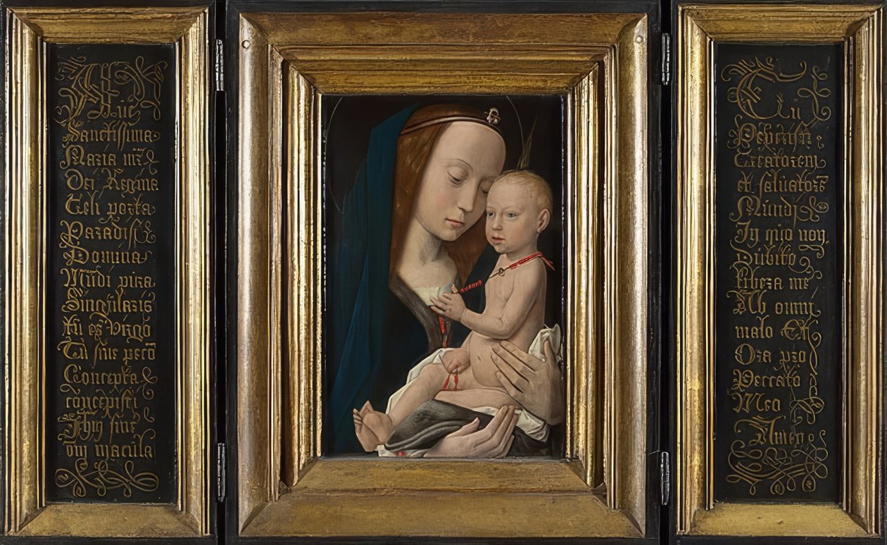 Madonna met het kind. Circa 1485 door Hugo van der Goes
