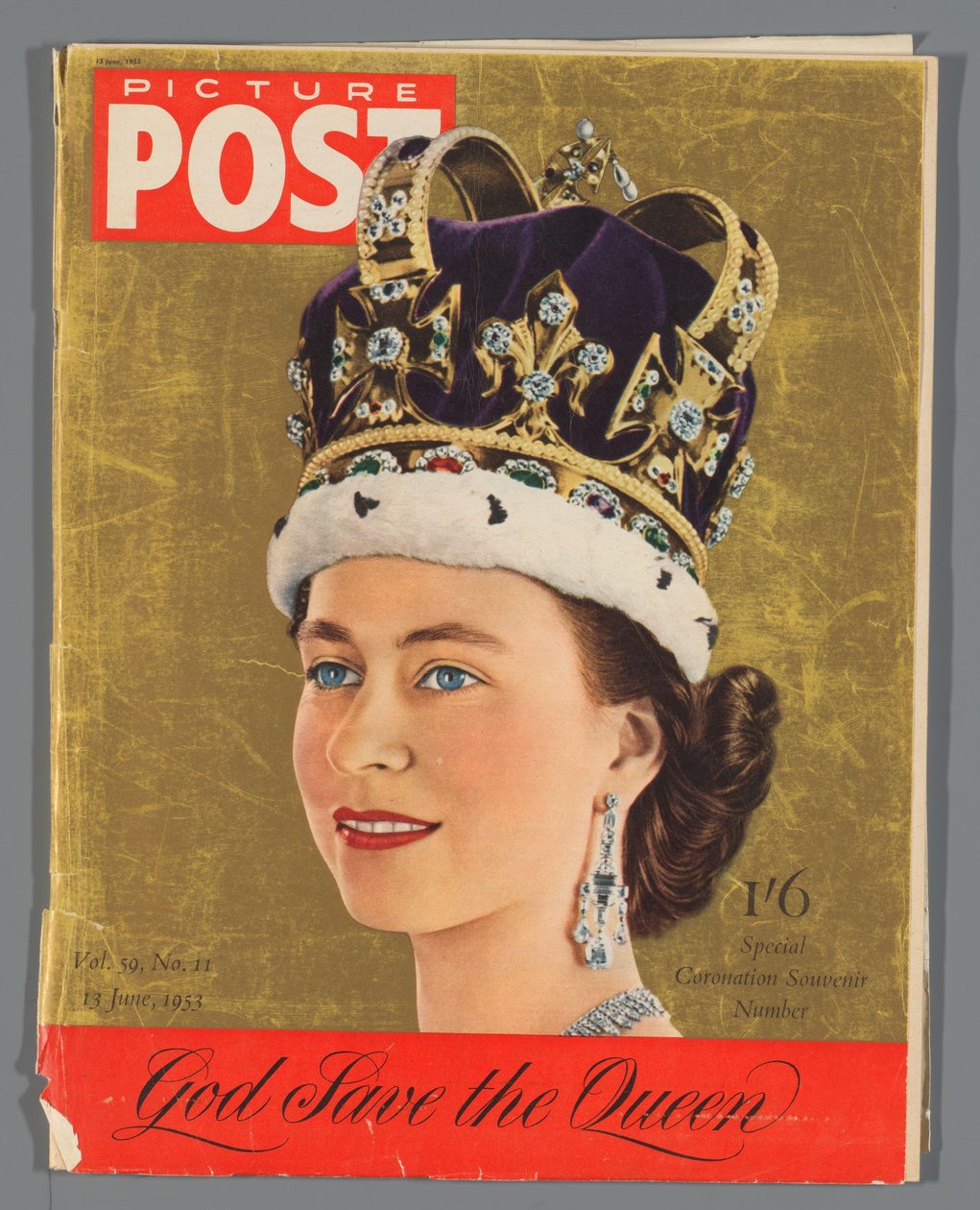 Exemplaar van de speciale editie van de Picture Post tgv de kroning van koningin Elizabeth II, 13 juni 1953 door Hulton Press Ltd.