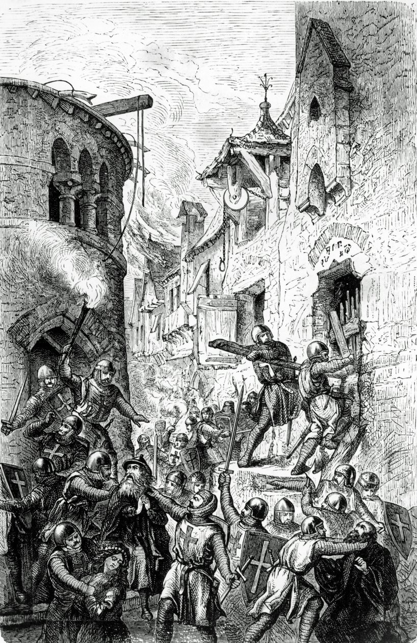 Antisemitisme en vervolging van Joden door kruisvaarders, 1881 door Hungarian School