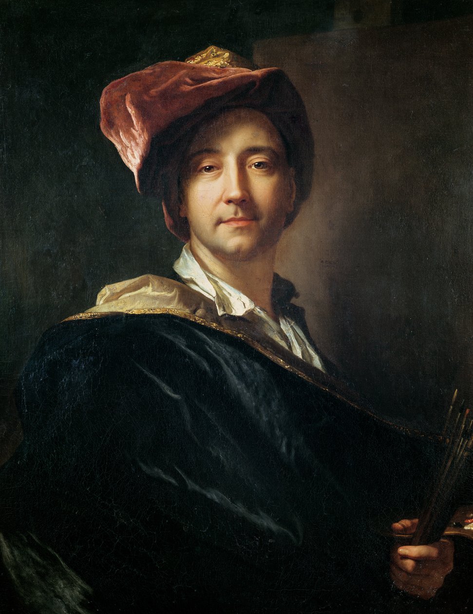 Zelfportret in een tulband, 1700 door Hyacinthe Francois Rigaud