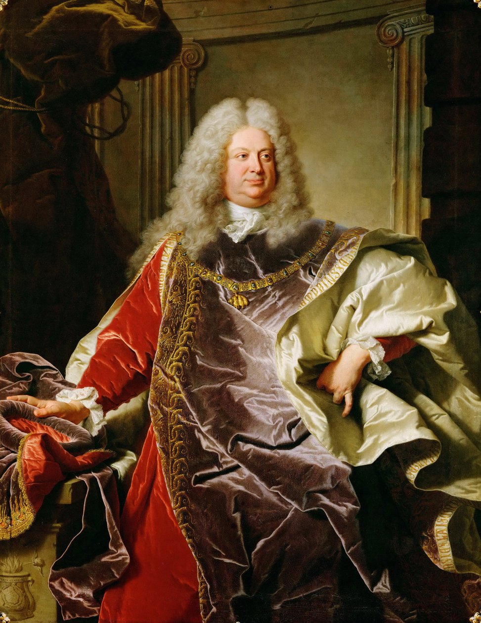 Barok: Portret van graaf Philipp Ludwig Wenzel von Sinzendorf door Hyacinthe Francois Rigaud