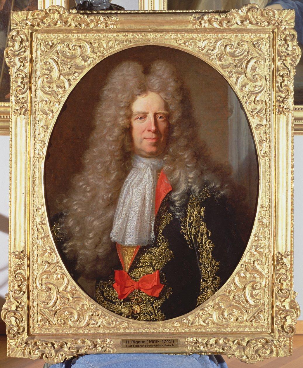 Graaf Ferdinand Bonaventura Harrach (1636-1706), Hoofd Rentmeester van Koning Leopold I van Hongarije (1640-1705), 1698 door Hyacinthe Francois Rigaud