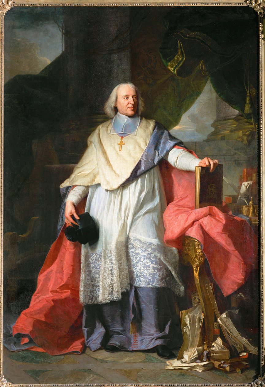 Jaques-Benigne Bossuet, bisschop van Meaux ... door Hyacinthe Francois Rigaud