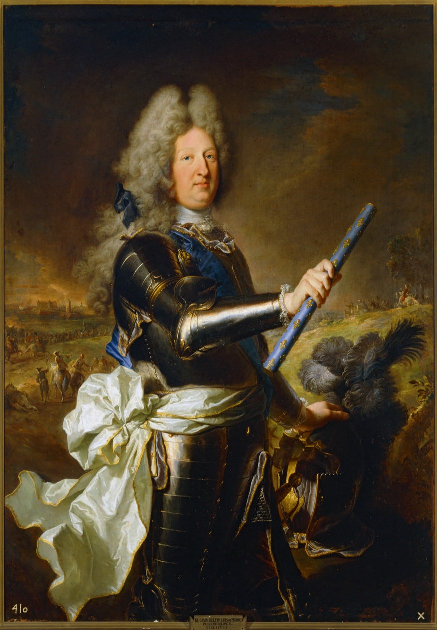 Louis de France, de Grand Dauphin, vader van koning Filips V van Spanje ... (schilderij op doek) door Hyacinthe Francois Rigaud