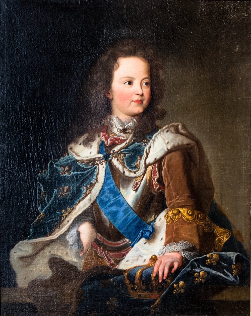 Portret van Louis XV als kind door Hyacinthe Francois Rigaud
