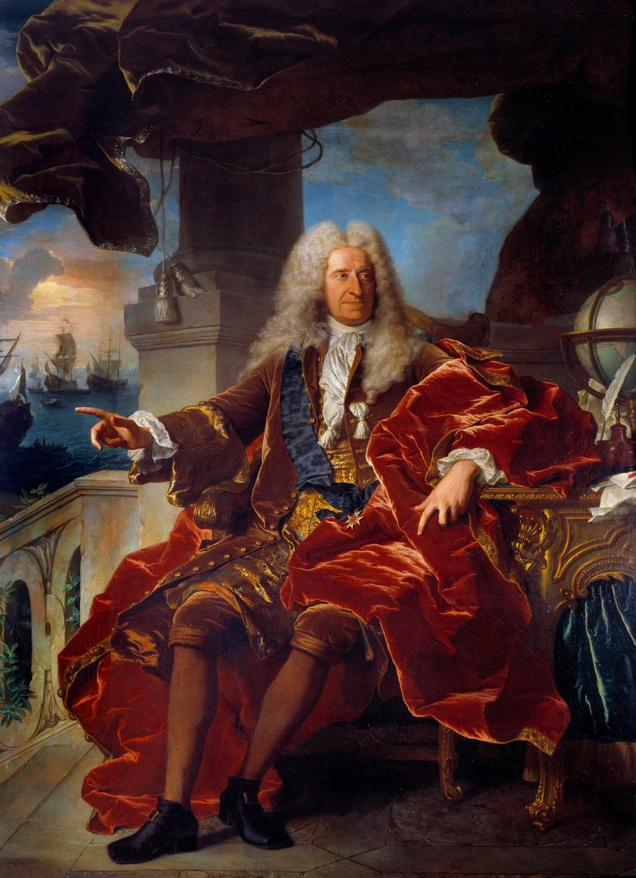 Portret van de bankier Samuel Bernard (1651-1739) door Hyacinthe Francois Rigaud