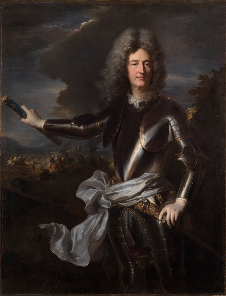Portret van maarschalk Charles-Auguste de Matignon door Hyacinthe Rigaud
