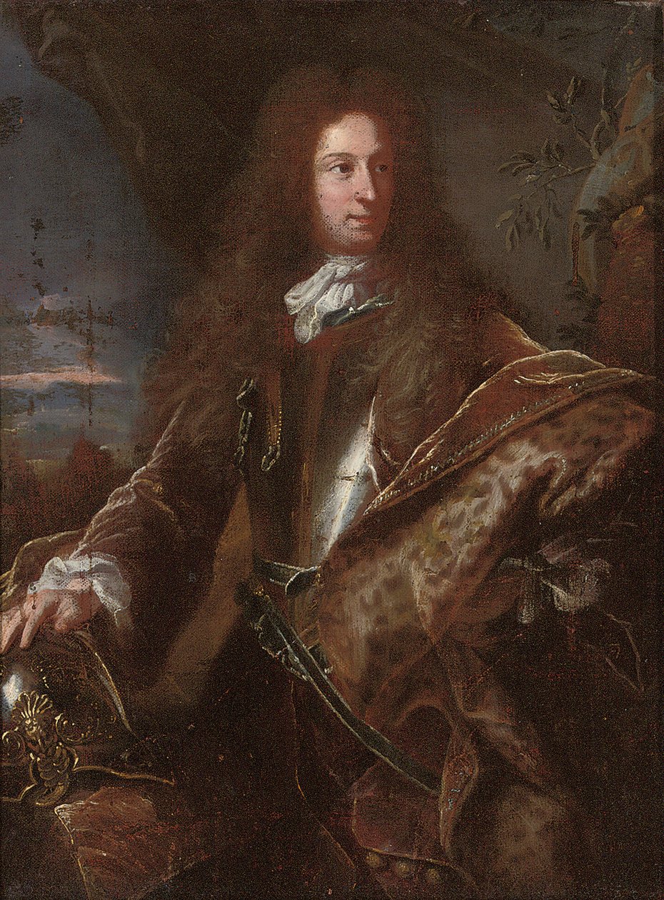 Portret van een heer, traditioneel geïdentificeerd als John Churchill, 1e hertog van Marlborough door Hyacinthe Francois Rigaud