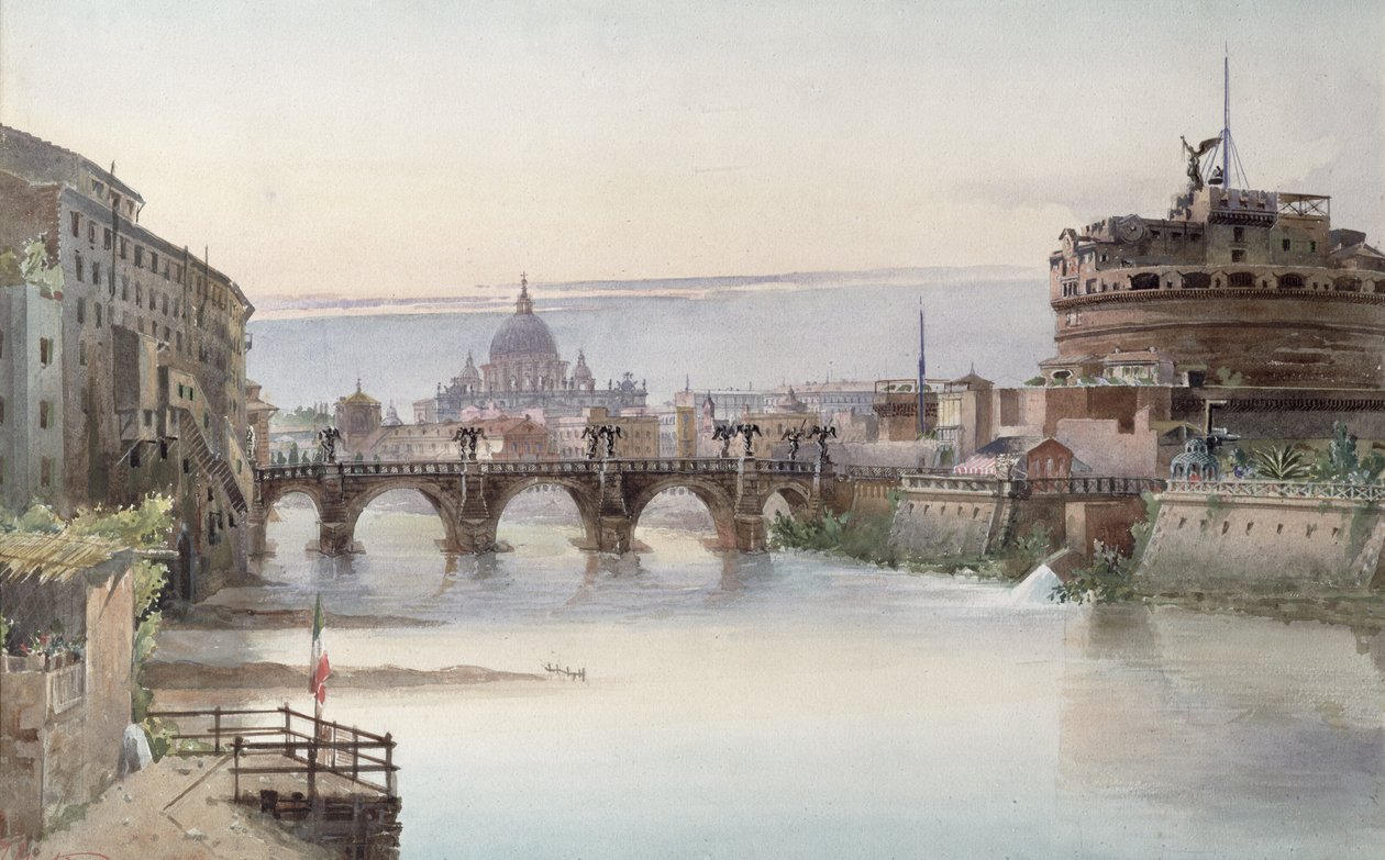 Uitzicht op Rome, 1860 door I. Martin