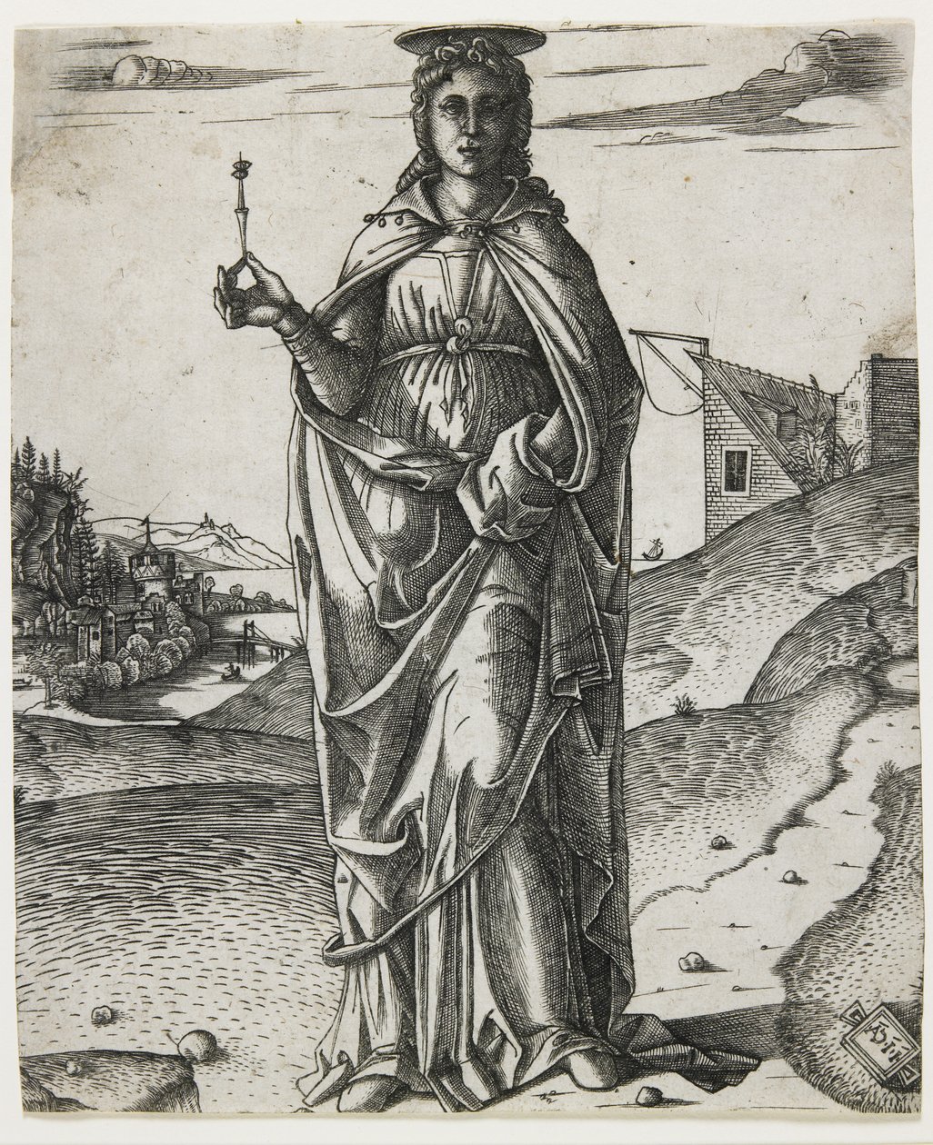 Sint Lucia, c.1510 (gravure) door I.I.C.A. Master
