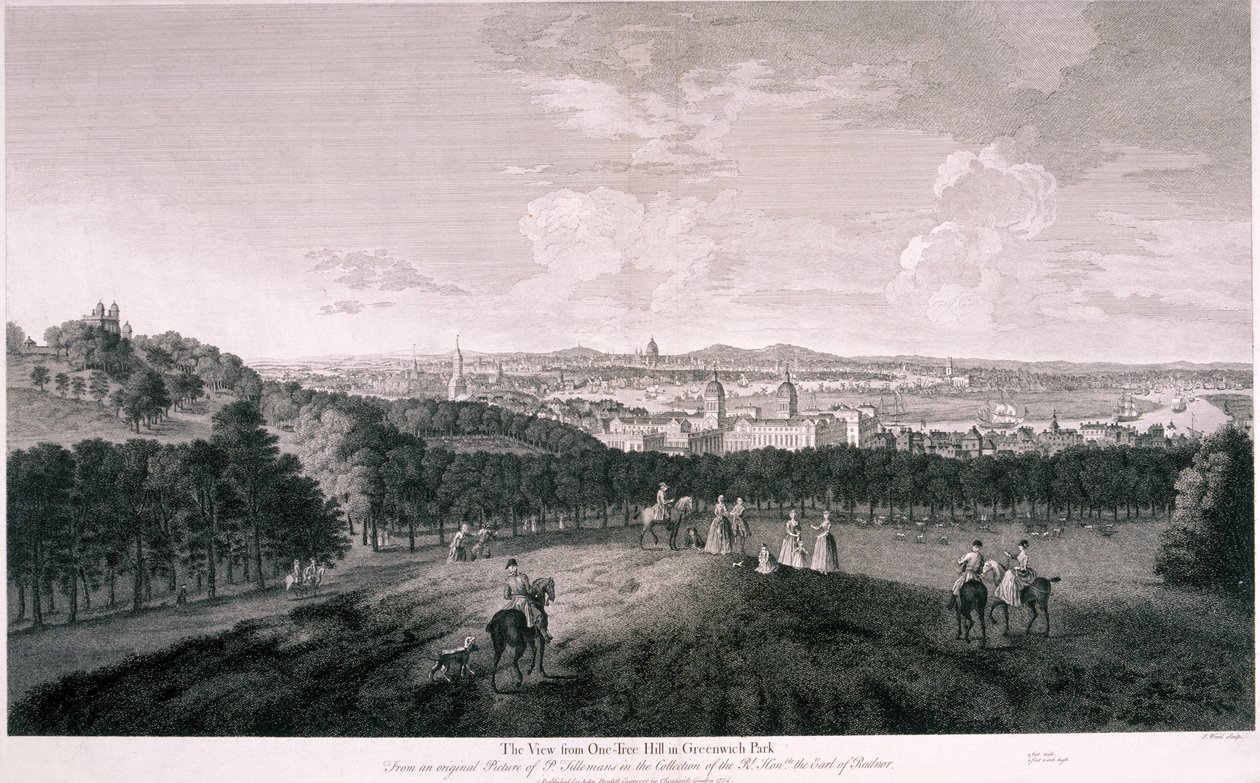 Uitzicht vanaf Greenwich Park, Londen door I Wood