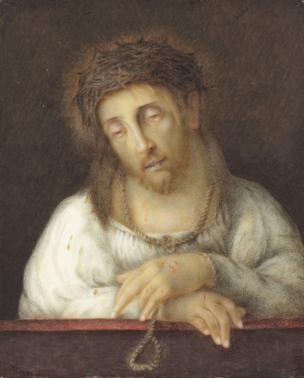 Christus als man van smarten door Ida Jacoba Reigersman (attributed to)