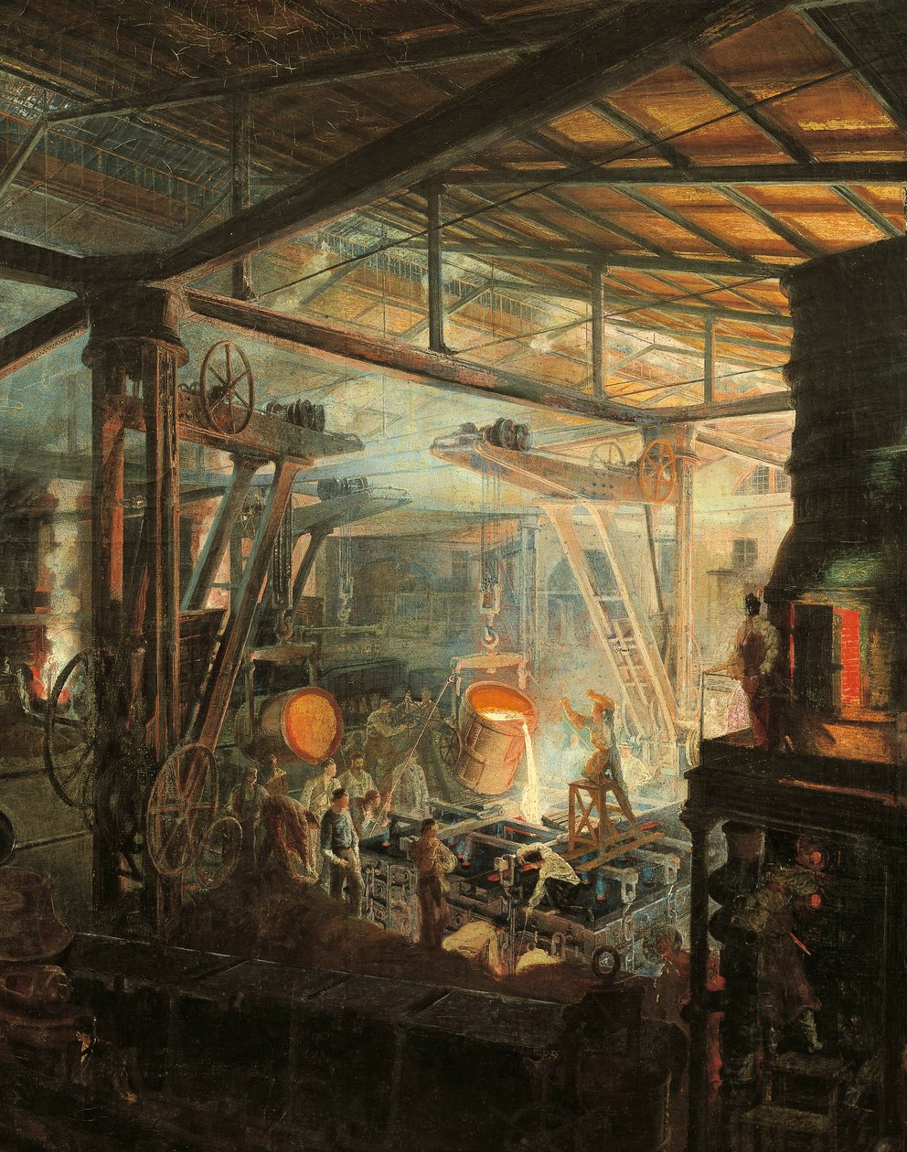 Frankrijk, De Gieterij, ca. 1864 door Ignace Francois Bonhomme