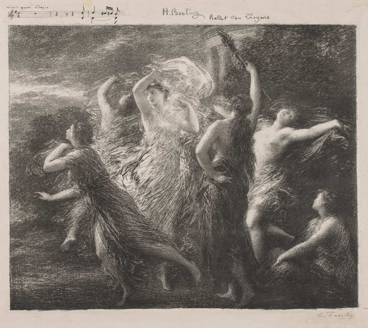Ballet du Troyons door Ignace Henri Jean Fantin Latour