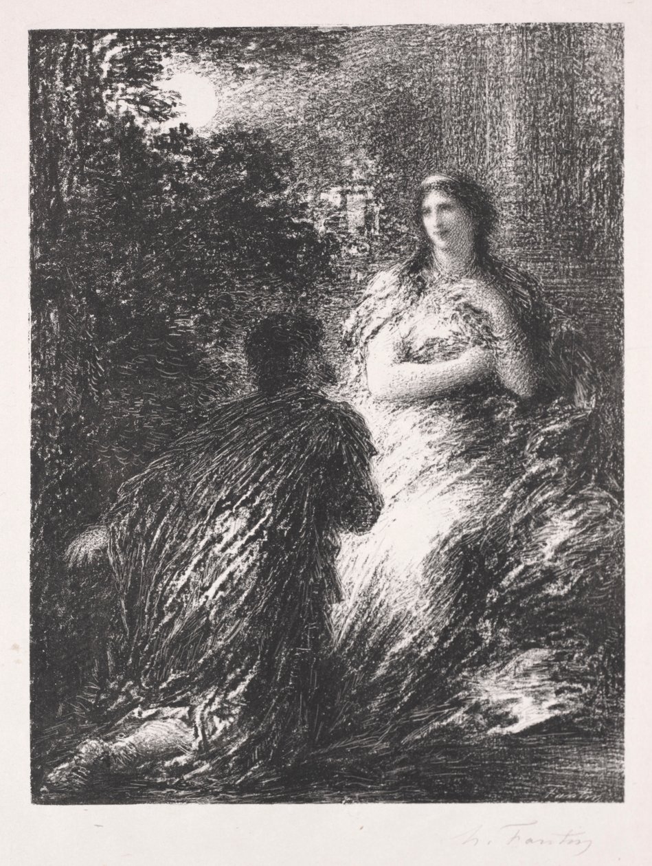 Duo des Troyens door Ignace Henri Jean Fantin Latour