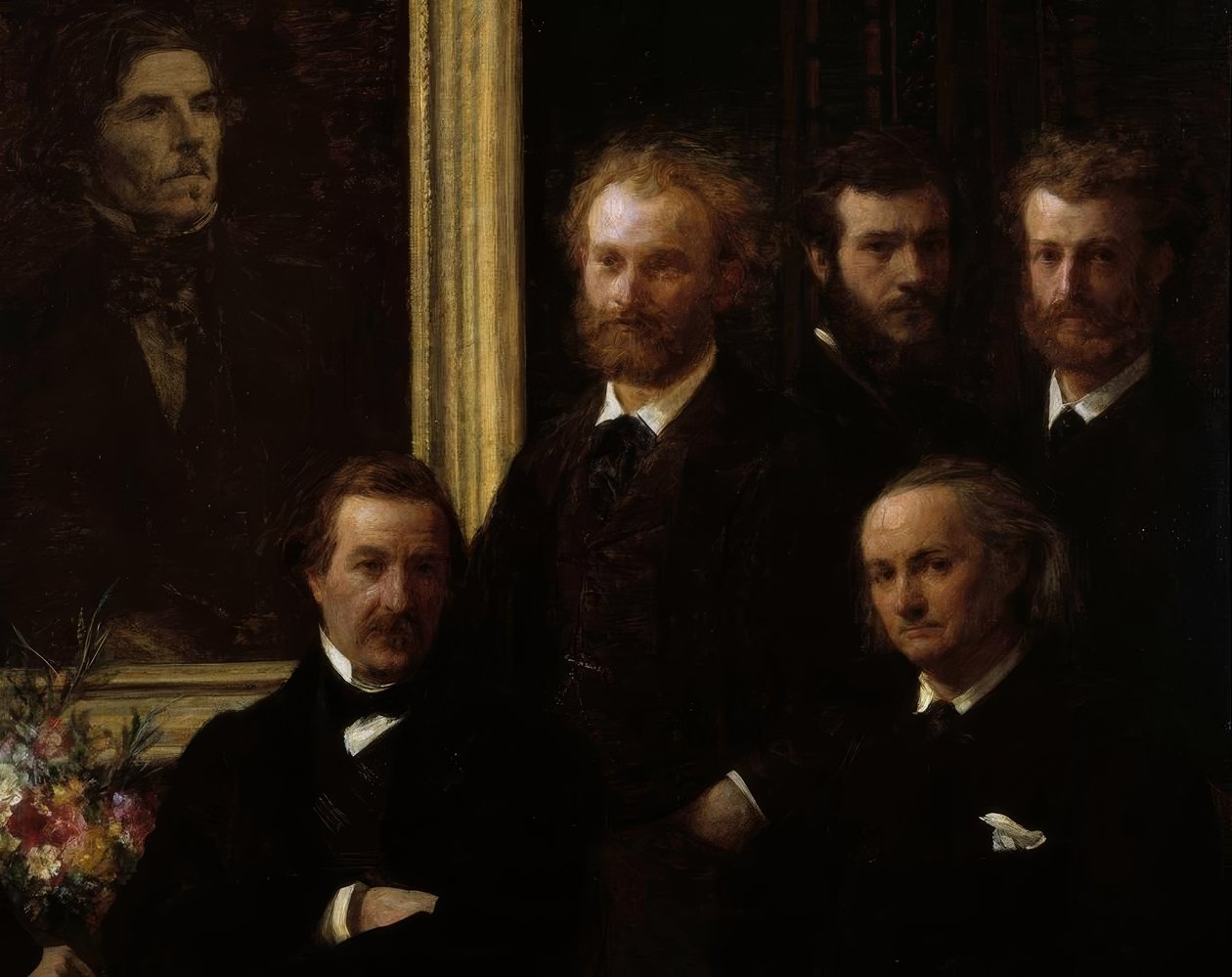 Hommage aan Delacroix door Ignace Henri Jean Fantin-Latour