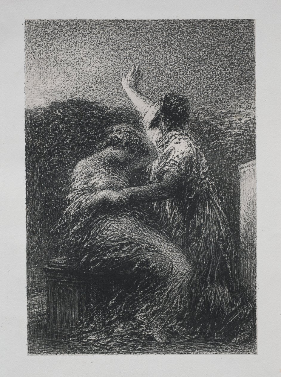 Le mage Baltajar et Fatime door Ignace Henri Jean Fantin Latour