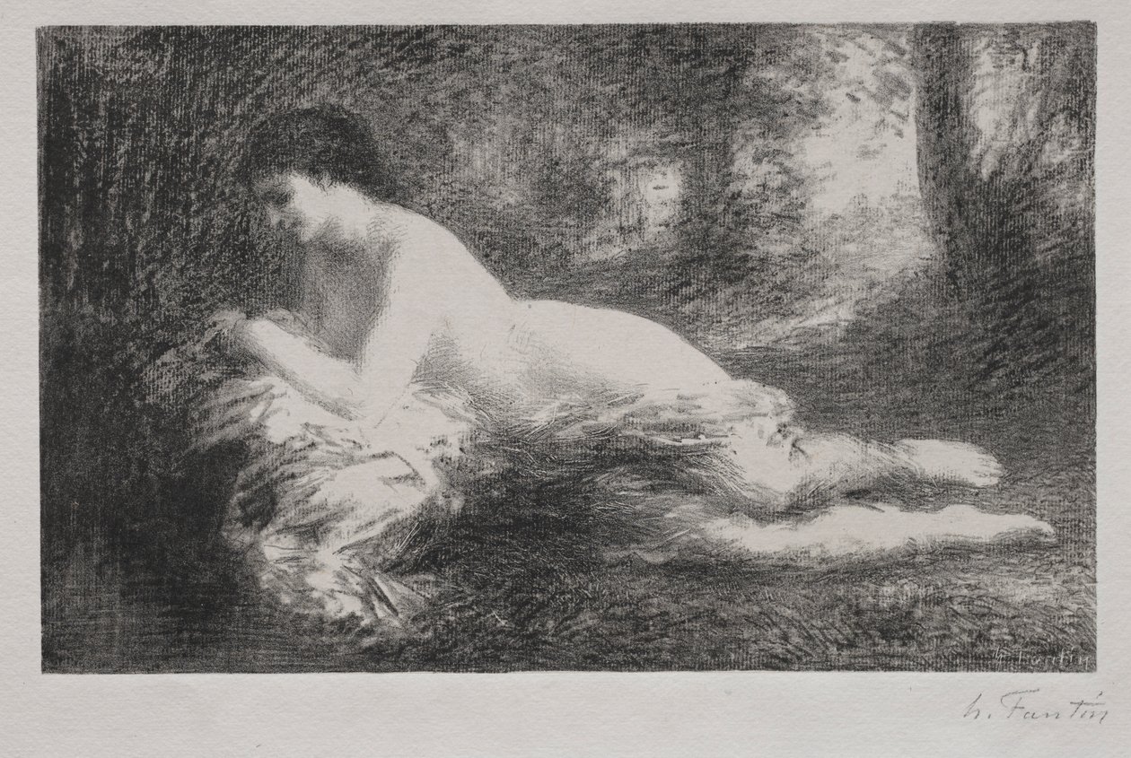 Rêverie door Ignace Henri Jean Fantin Latour