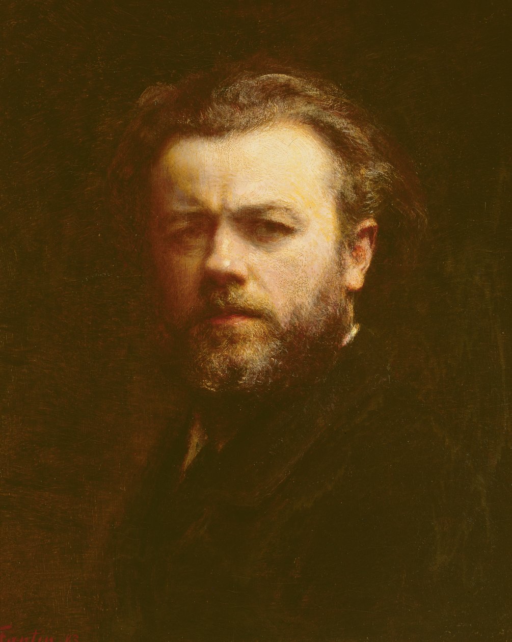 Zelfportret, 1883 door Ignace Henri Jean Fantin Latour