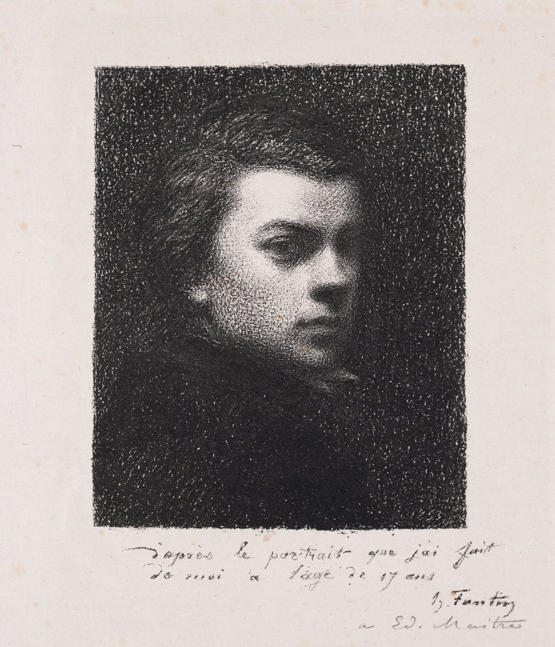 De kunstenaar op 17-jarige leeftijd, 1892 door Ignace Henri Jean Fantin Latour