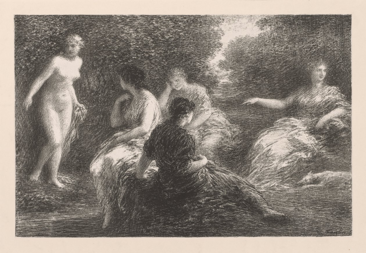 De baders, 1896 door Ignace Henri Jean Fantin Latour