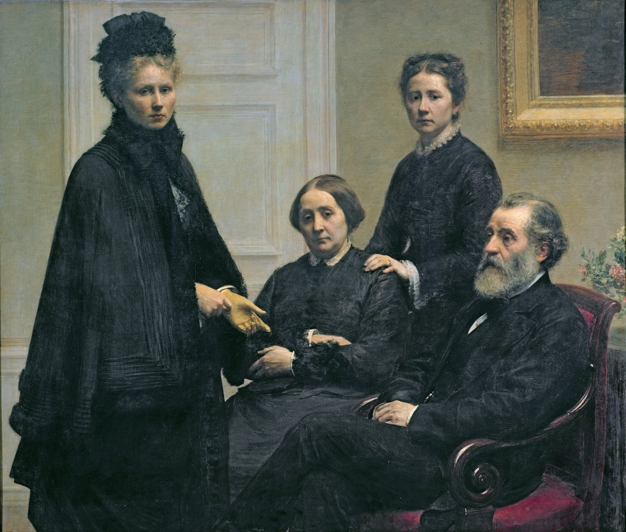 De familie Dubourg, 1878 door Ignace Henri Jean Fantin Latour