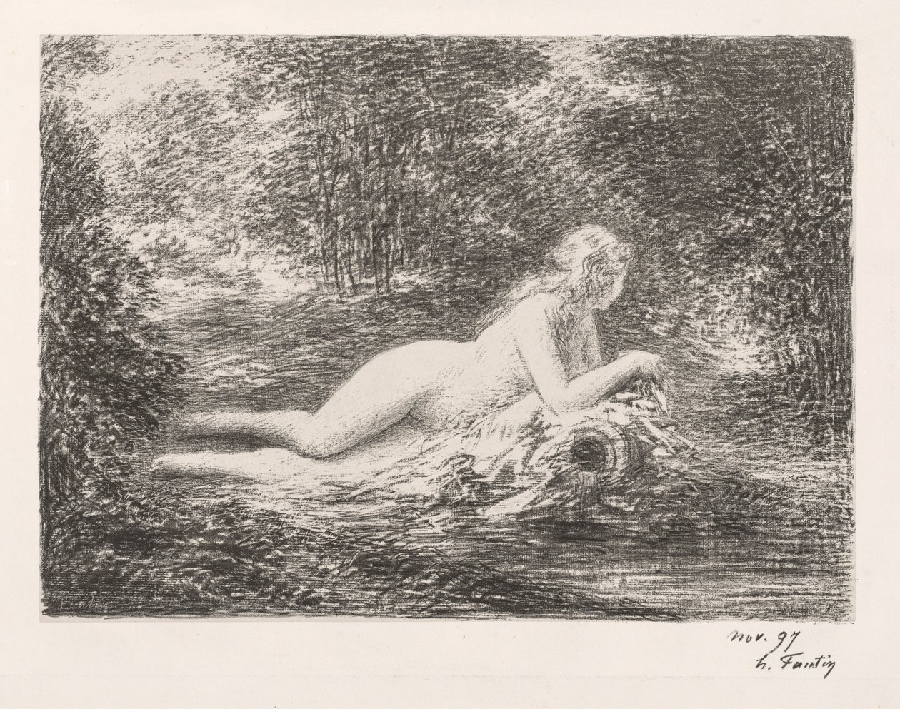 De lente door Ignace Henri Jean Fantin Latour