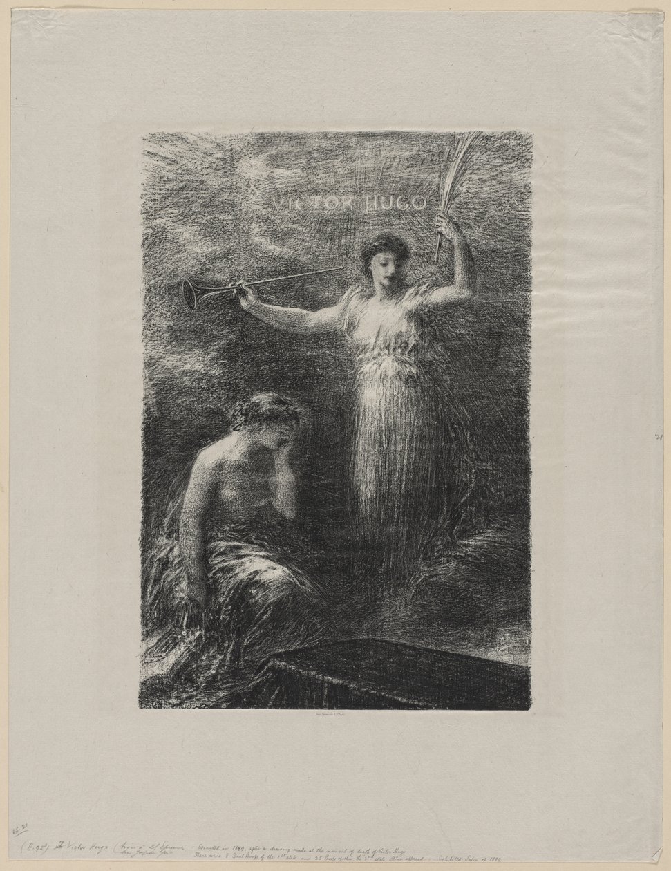 À Victor Hugo, 1889 door Ignace Henri Jean Fantin Latour
