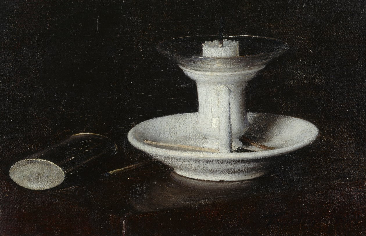 Witte Kandelaar, 1870 door Ignace Henri Jean Fantin Latour