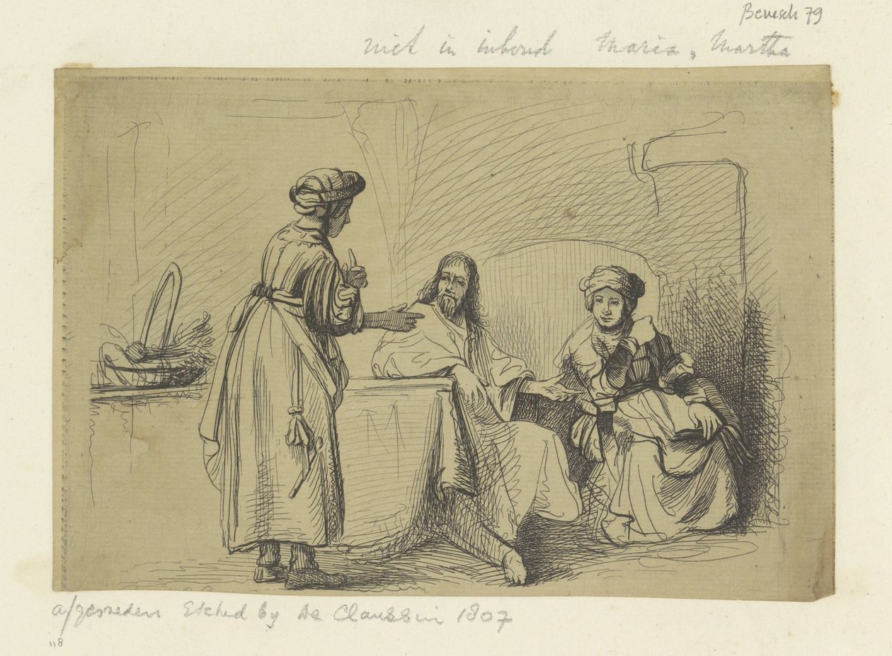 Christus bij Maria en Martha door Ignace Joseph de Claussin (possibly)