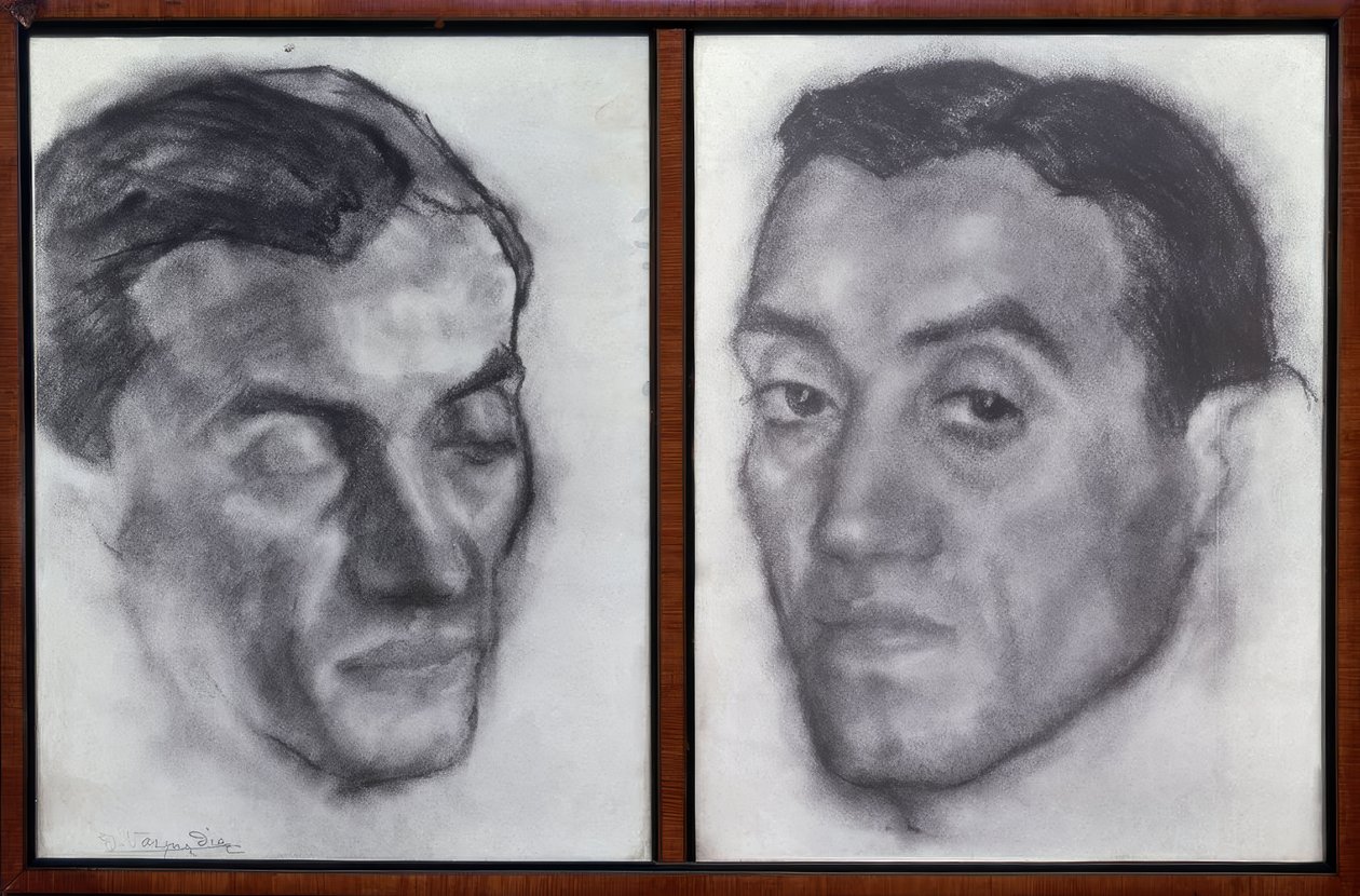 Portret van Ramon Perez de Ayala (1888–1962) schrijver en journalist – tekening – generatie van 1914 door Ignacio Zuloaga