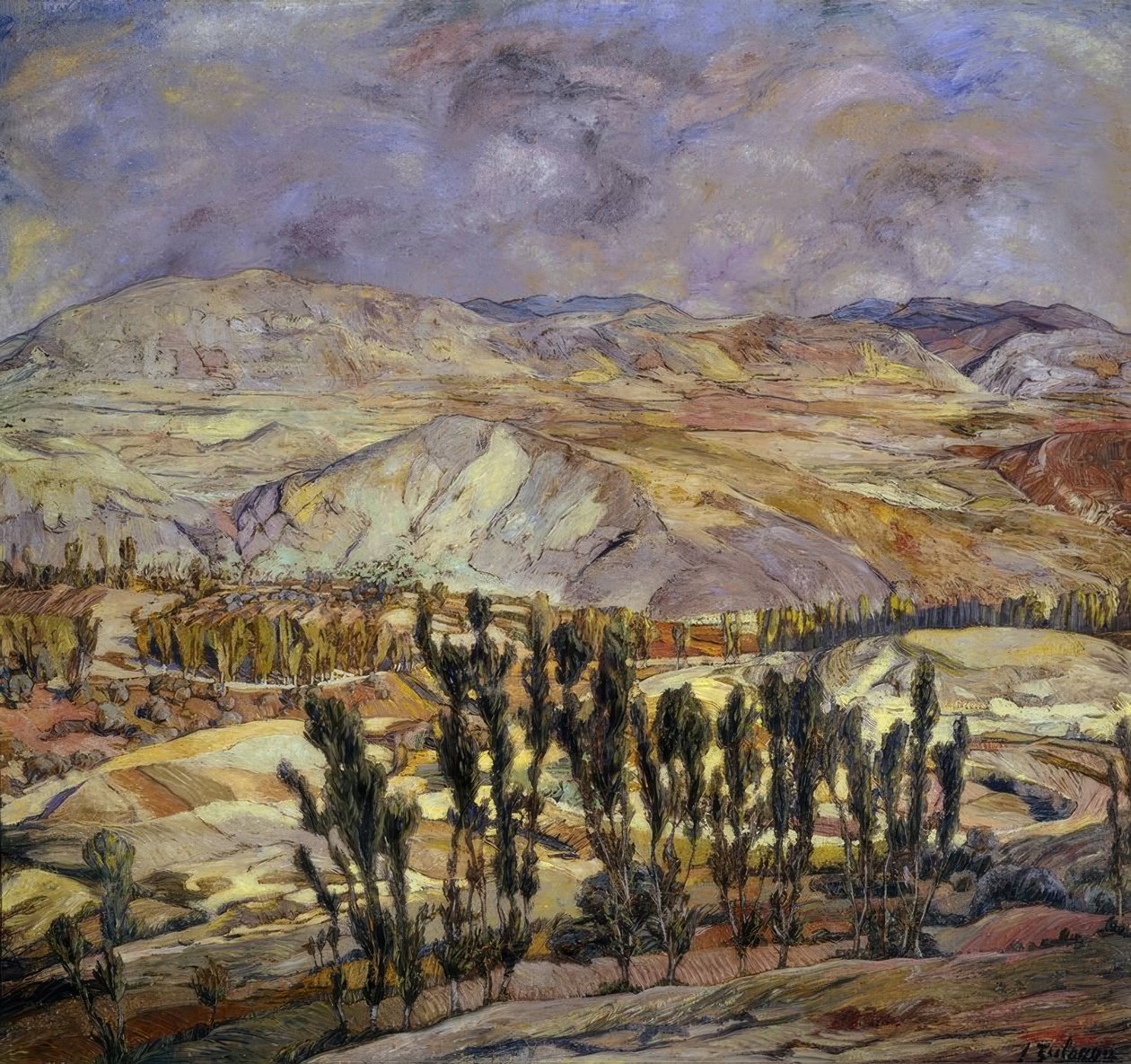 Landschap in Calatayud door Ignacio Zuloaga y Zabaleta
