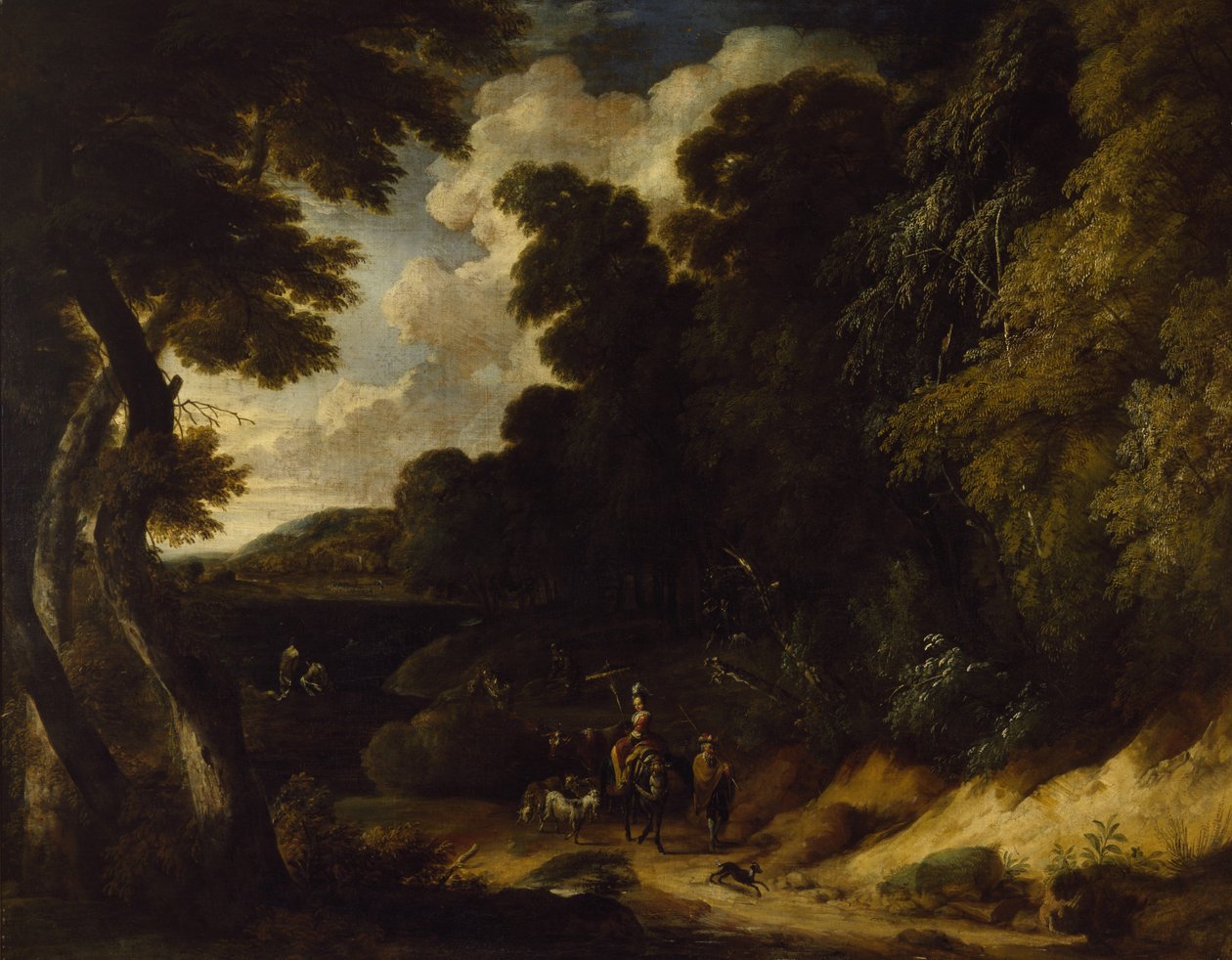 Landschap met Figuren door Ignatius van der Stock