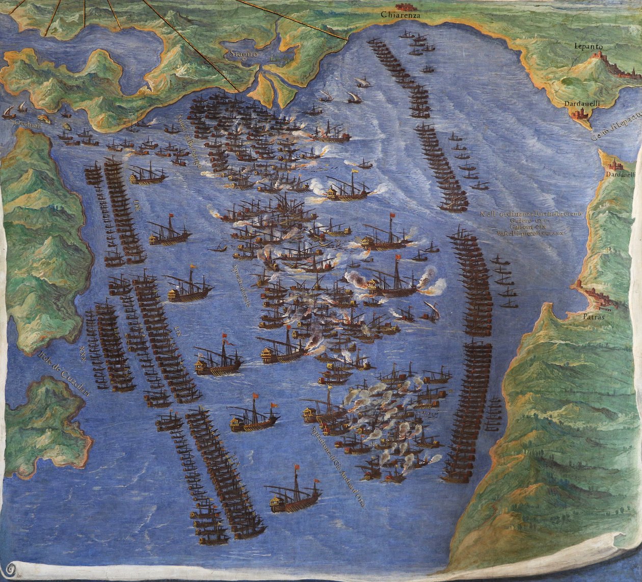 Slag bij Lepanto, 1571 door Ignazio Danti