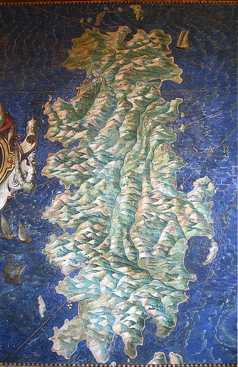 Kaart van Sardinië - Kaartengalerij - Vaticaanse Musea. door Ignazio Danti