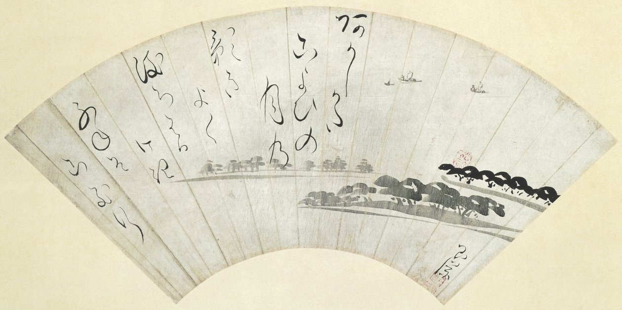 Akashi Bay, eind 18e eeuw door Ike Gyokuran