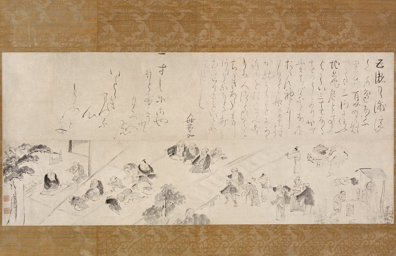 Groepspelgrimage naar de Jizo-non door Ike Taiga