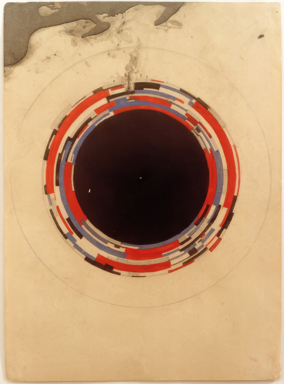 Ontwerp voor suprematistische beschildering van porselein door Ilja Grigorewitsch Tschaschnik