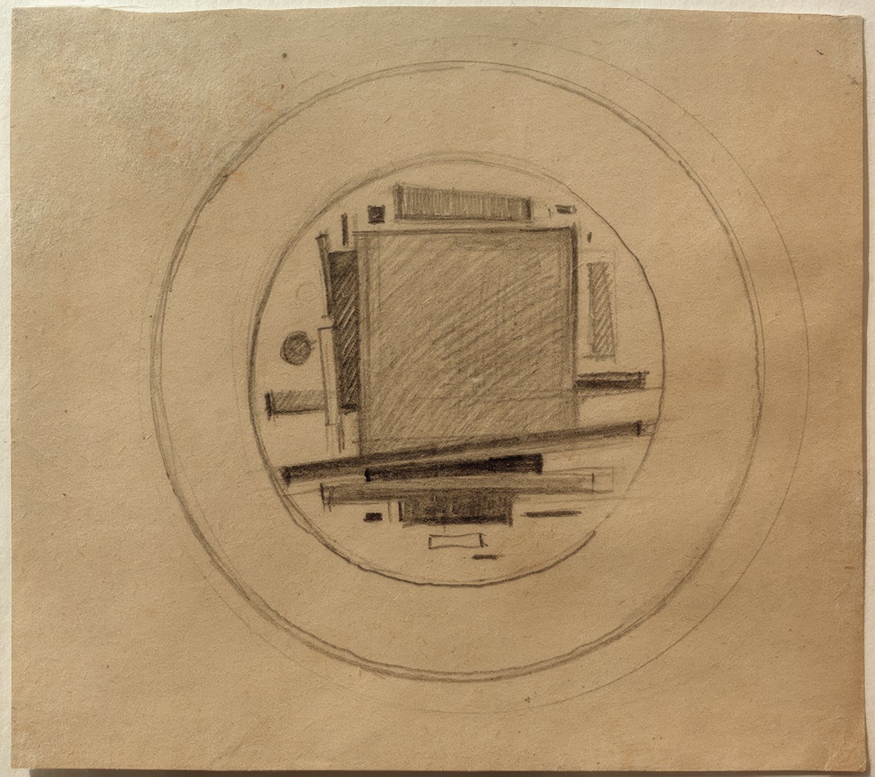 Ontwerp voor suprematistische beschildering van porselein door Ilja Grigorewitsch Tschaschnik