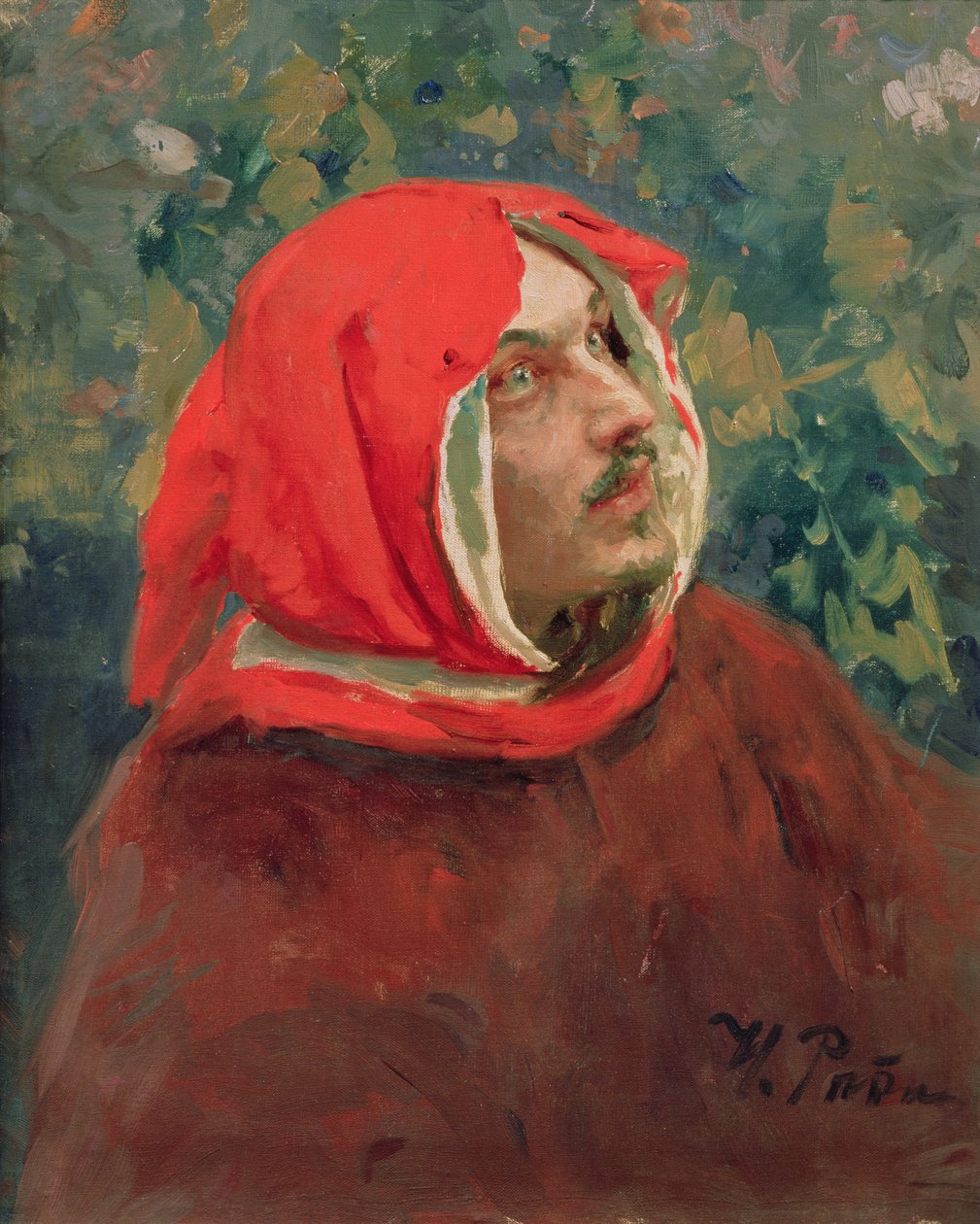 Portret van Dante Alighieri (1265-1321) door Ilya Efimovich Repin
