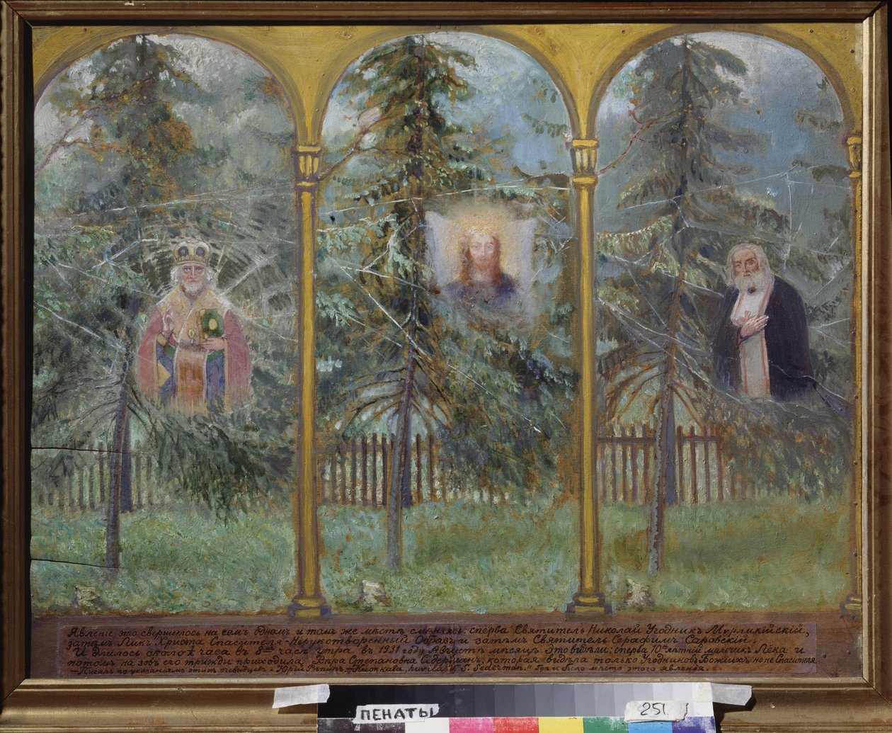 De verschijning van de iconen. door Ilya Efimovich Repin